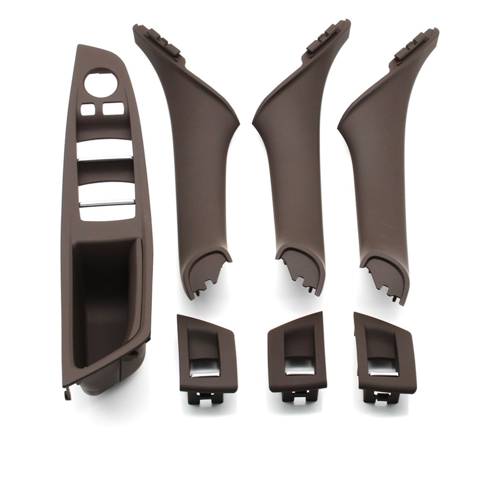 OEXRIGRU Car Interior Door Handles for BMW 5 Series F10 F11 F18 520i 523i Car Interior Door Armrest Window Switch Panel Pull Handle(LHD Moka 7PCS)