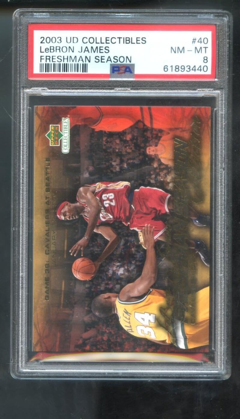 2003-04 UD Upper Deck #40 Lebron James Ray Allen Freshman Season ROOKIE PSA 8 - Basketball Cards