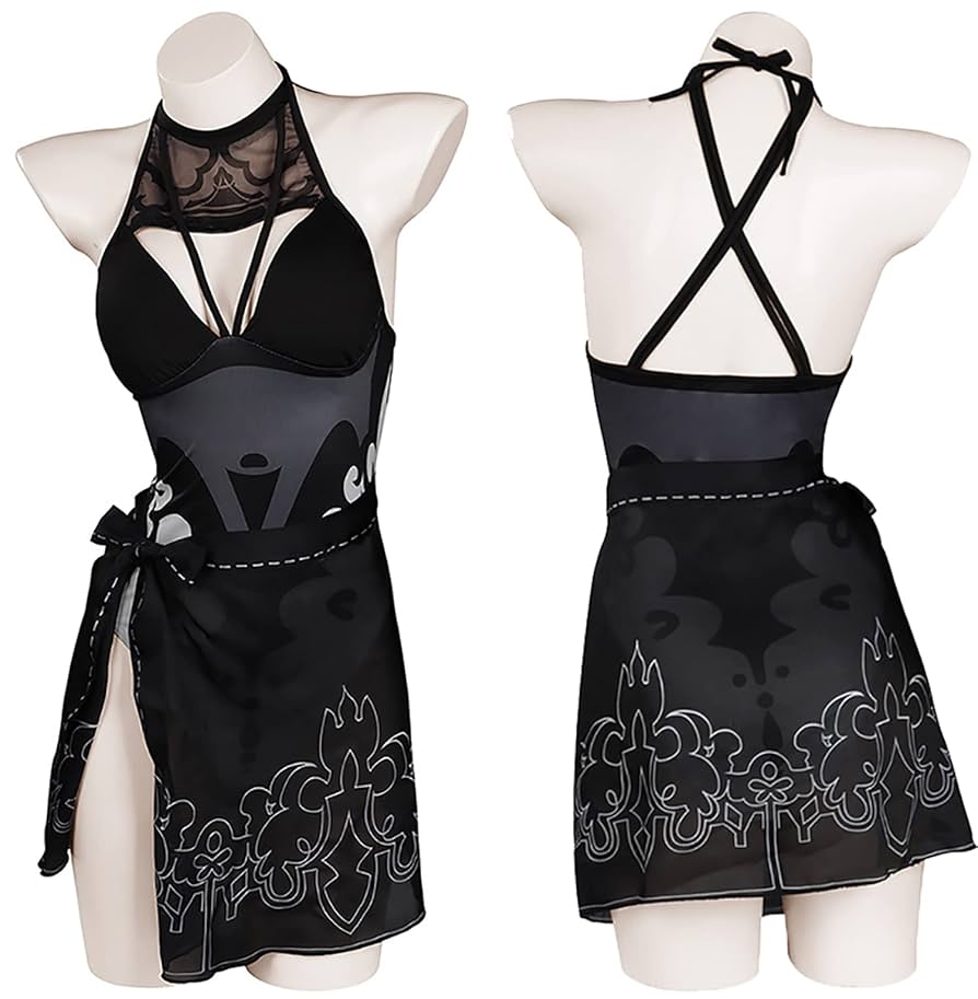 T⑩3 ニーアオートマタ　ヨルハ　2B チャイナドレス　セクシー　コスプレ　露出 Amazon.co.jp: Opmch_cos NieR Automata ニーア オートマタ 2B