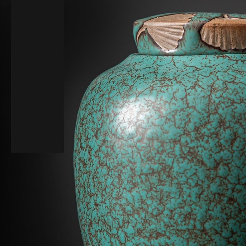Pojemniki na herbatę na herbatę sypką Odporny na wilgoć, szczelnie zamknięty słoik Gospodarstwa domowego Retro Ceramiczna herbata Duże pojemniki do przechowywania Pu'er Czarne, zielone opakowanie