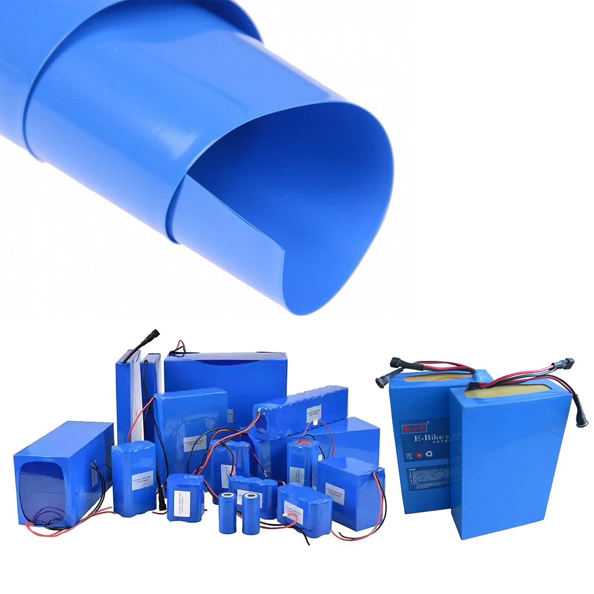 1 metro tubo termoretraibile da 230 mm PVC termoretraibile per realizzare confezioni batterie 18650 o 26650. Rotolo da 1 m Termoretrattile Poliolefina termorestringente 0,15 mm di spessore