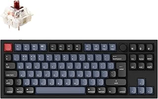 Keychron Q3 ISO-UK-Layout Wired Custom Mechanical Keyboard with Knob, Hot-swappable RGB Backlight TKL QMK/VIA Programmable Gateron G Pro Brown Switch ABS Keycaps for Mac Windows