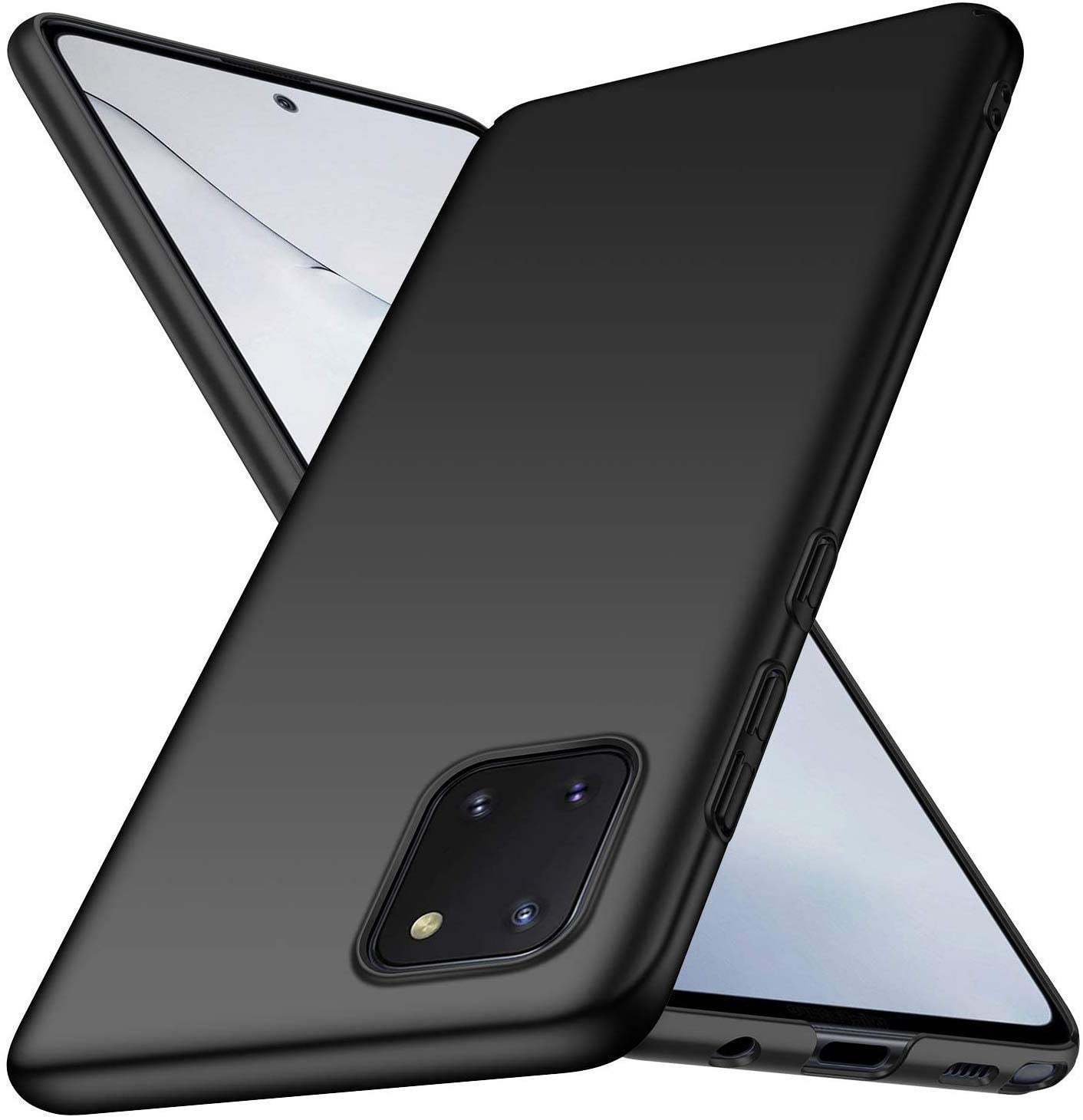 PVL Cases Mobile Back Cover for Samsung Galaxy Note 10 Lite (Smooth Silicone|CameraProtection|Black PV0109)