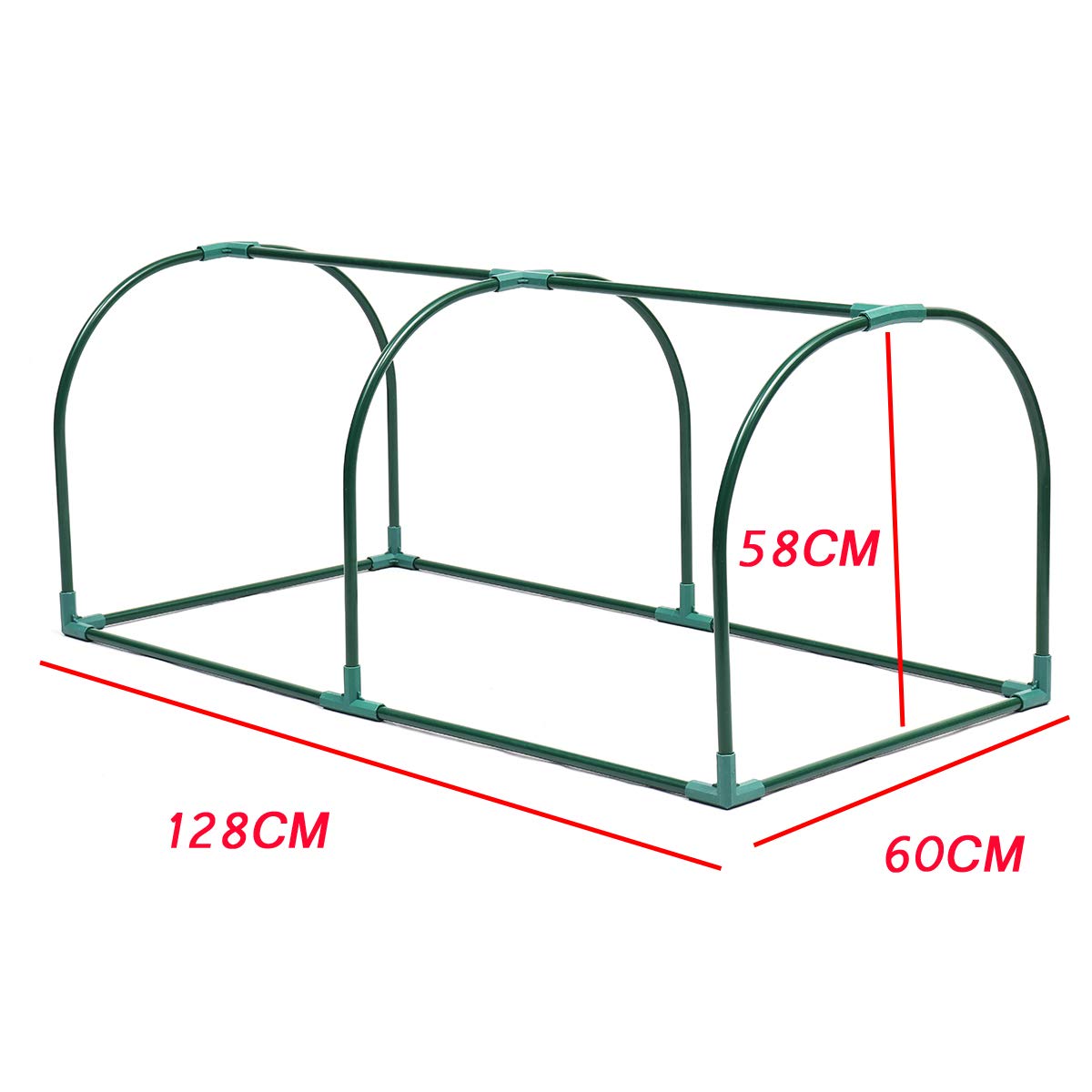 RanDal 2 Secciones Transparentes Transparente Túnel De Pvc Invernadero Plantación Verde Cultivo Caja De Acero Marco
