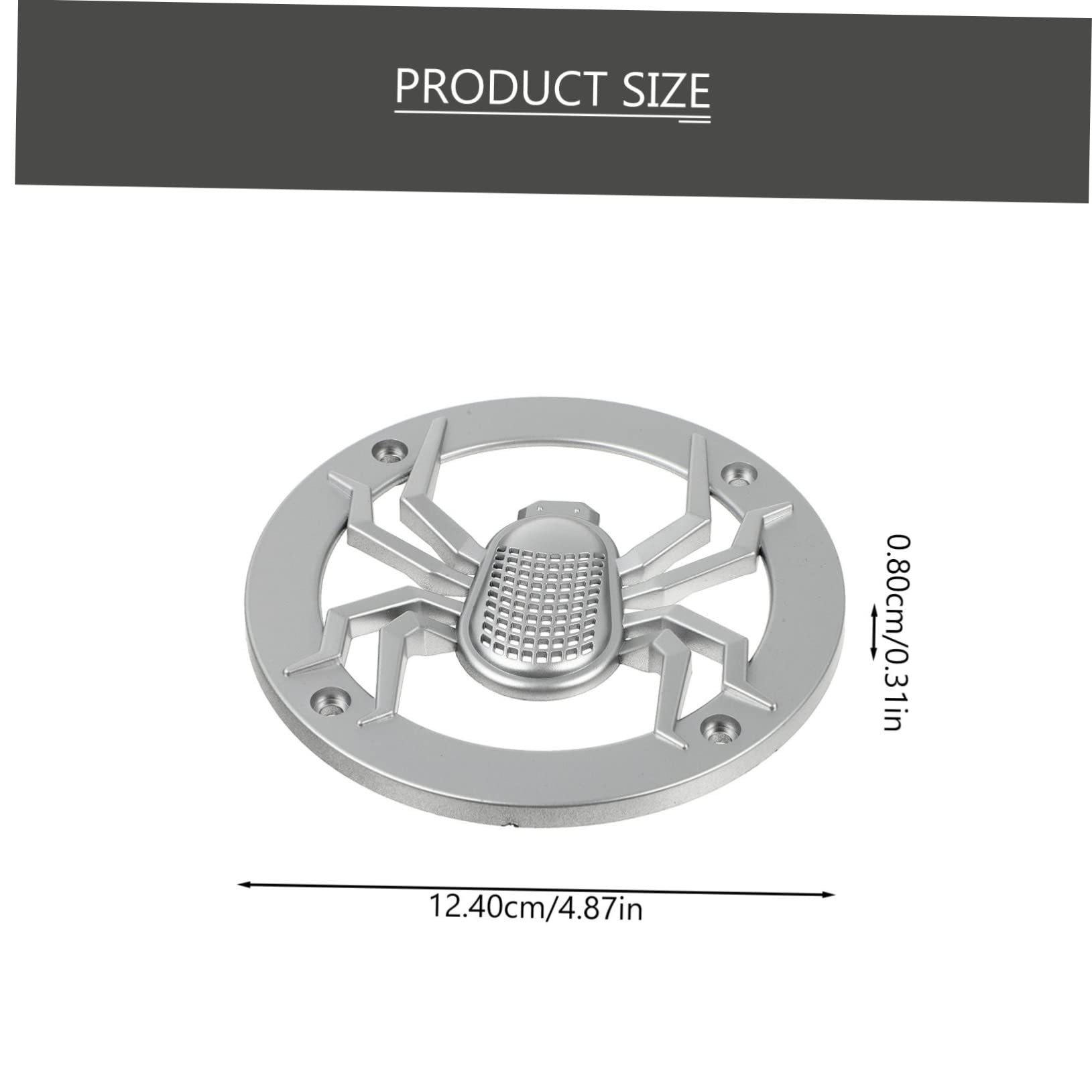 Happyyami Dust Cover Decorative Ring Audio Speaker Cover Trim Speaker Decorative Circle Protective Speaker Cover Heavy Duty Speaker Dust Cover Car Speaker Grill Cover Silver Abs