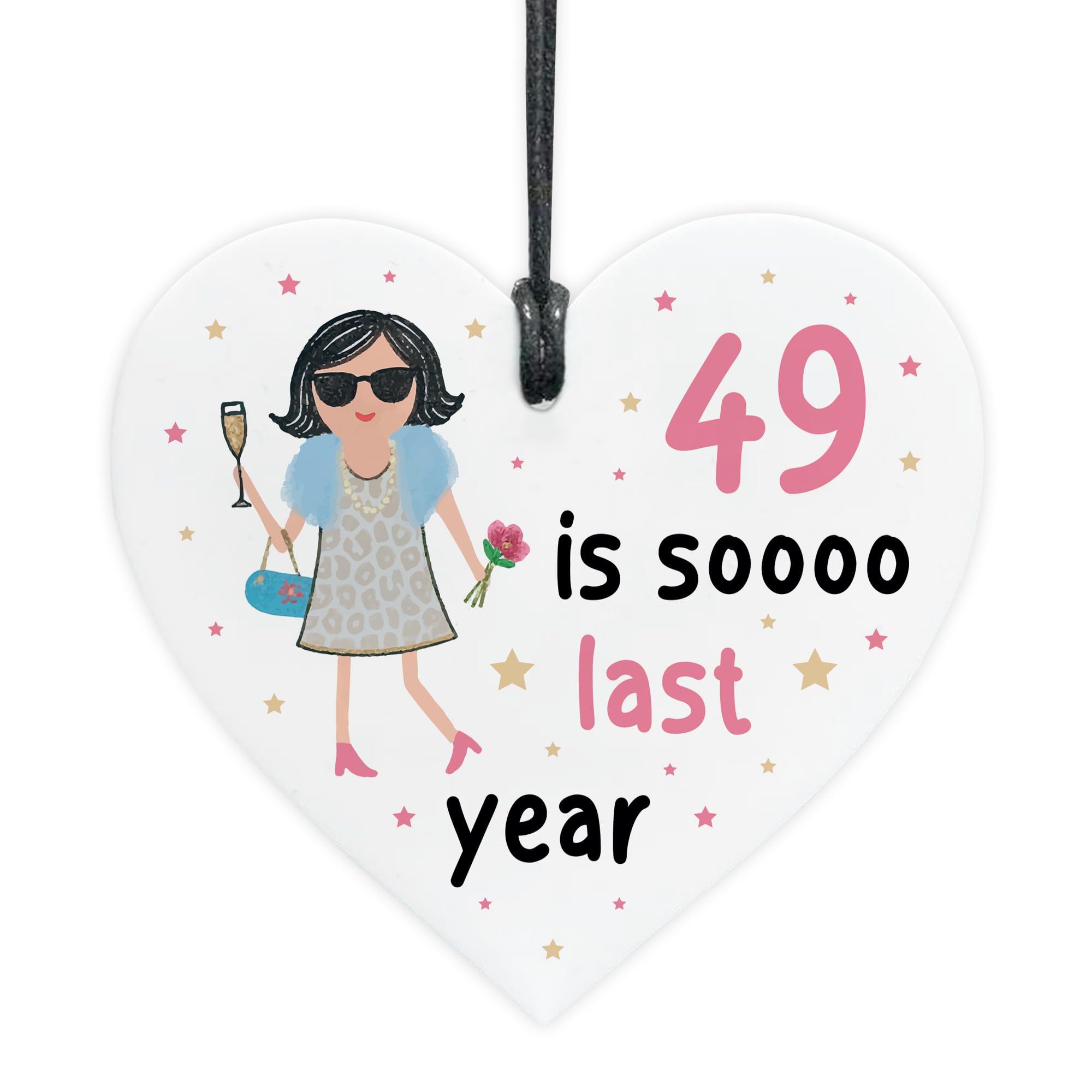 Red Ocean Funny 50th Birthday For Best Friend Mum Nan Auntie Sister 49 Is So Last Year 50th Birthday For Women Novelty Keepsake