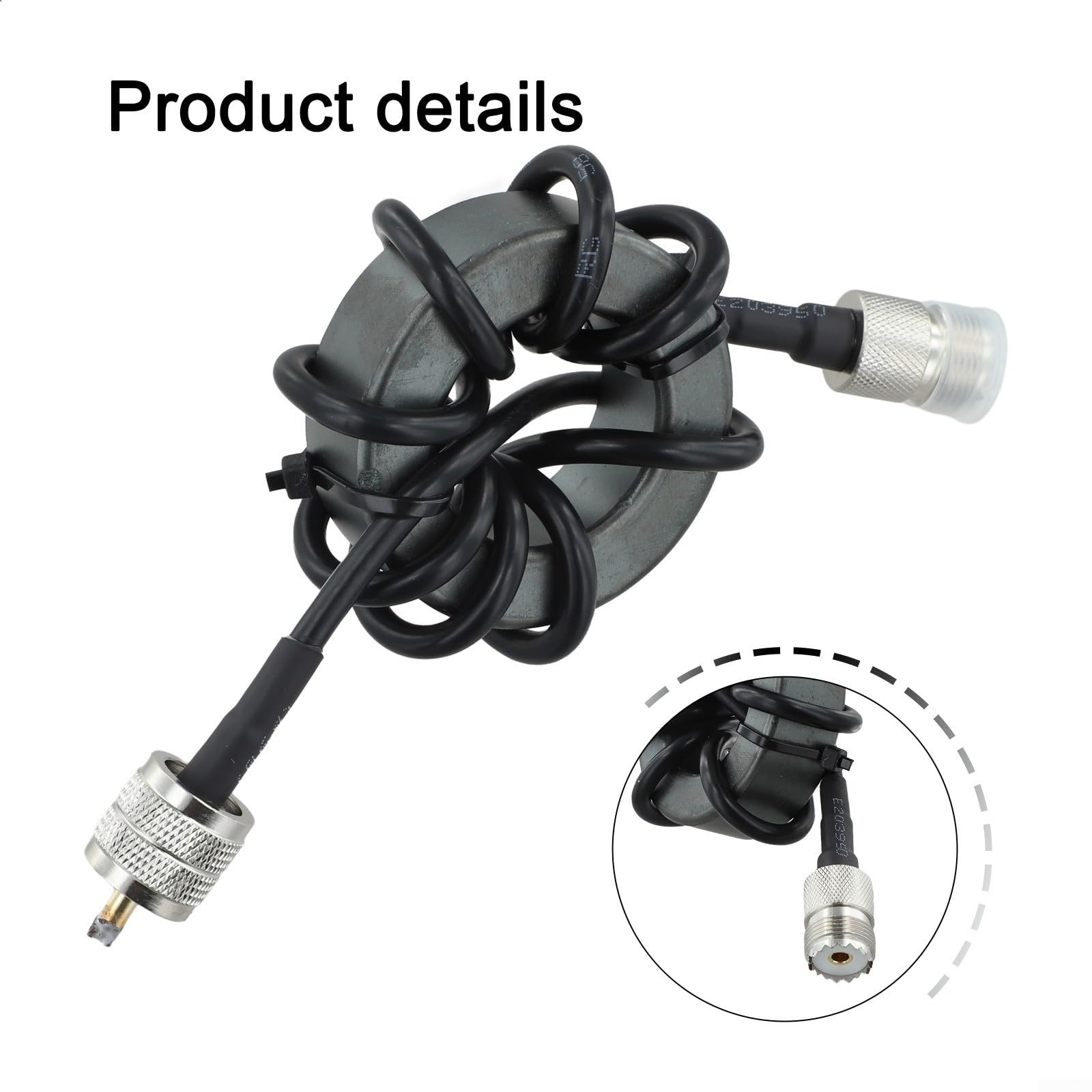 1,8-30 MHz - Anneau magnétique pour radio HF à ondes courtes - Anti-interférence 1:1 - Type de courant Balun EM-25 EM-43 - 200 W - Puissance : 1000 W - Noir (EM-43)
