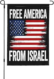 Free-America From Israel flag Fuck Israel 12x18 Yard Sign Double-Side Banner No Flagpole