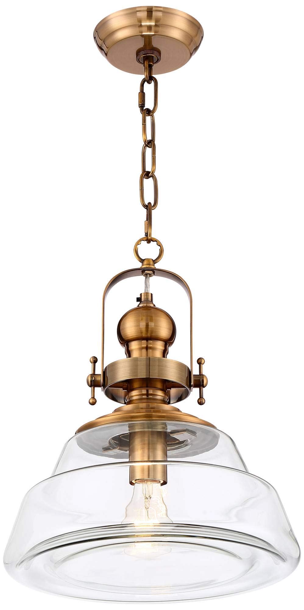 Possini Euro Design Donovan Antique Brass Hanging Pendant Lighting