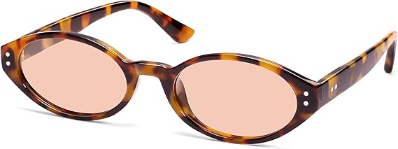 Retro Oval Polarized Sunglasses for Women Chic Cat Eye Trendy 90s Shades UV400 Protection AP3743