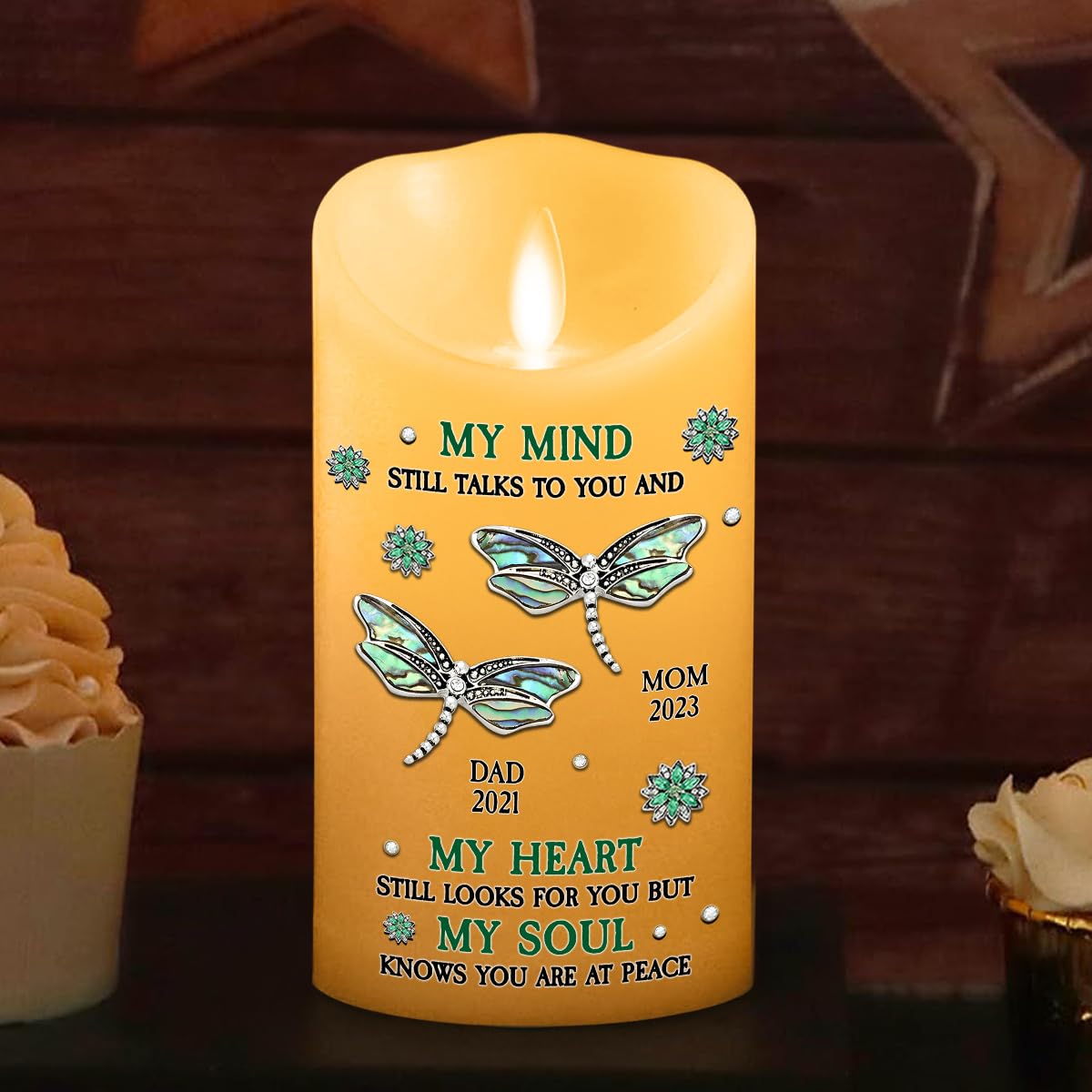 Amazon.com: Wrappiness Personalized Memorial Led Candle