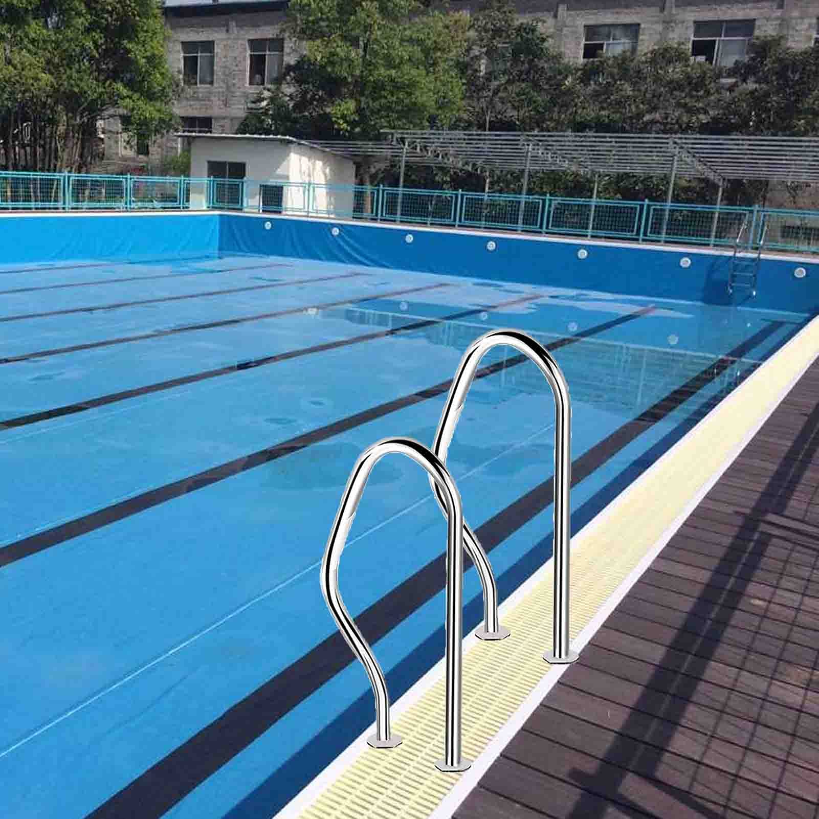 Balustrades d'escalier de piscine en acier inoxydable finition soignée de 80 cm