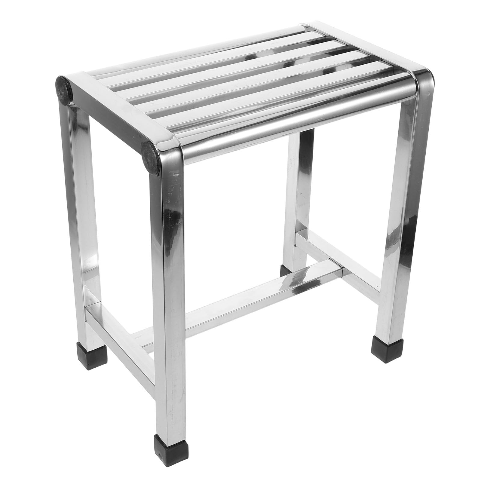 Homoyoyo Taburete de Ducha Pequeño de Acero Inoxidable, Taburete de Baño para Ducha, Plata, para Adultos y Mayores, para Jardín y Cocina