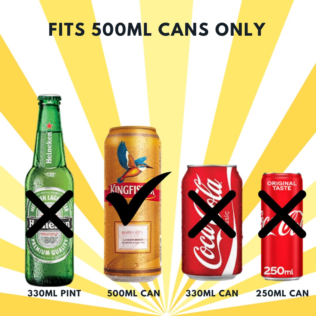 Outer Woods Beer Can Sleeve Set – Fits 500ml Cans | Keeps Beer Cold 1.5 Hours | Easily Hide Beer Cans | Insulated Drink Covers for Beer, Soda, Energy Drinks | Travel, Party, Camping (6) - Image 6 thumbnail