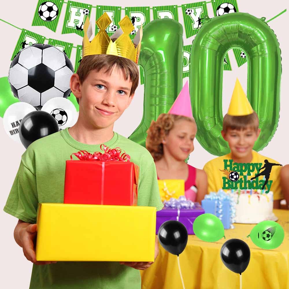 Voetbal 10e decoratie balloon verjaardagsdecoratie groen