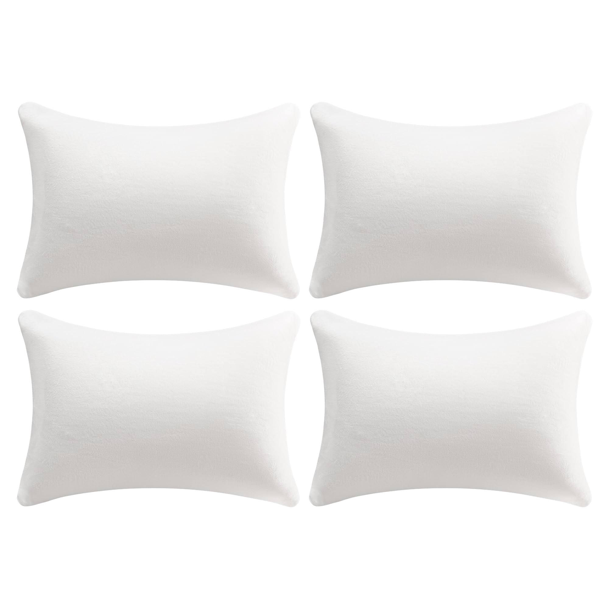 AM AEROMAX 12 × 20 Throw Pillow (Pack of 4) Memory Foam Pillow Insert - Rectangular Bolster for Decorative Cushion Bed Couch Sofa - Non-Deforming Over Time