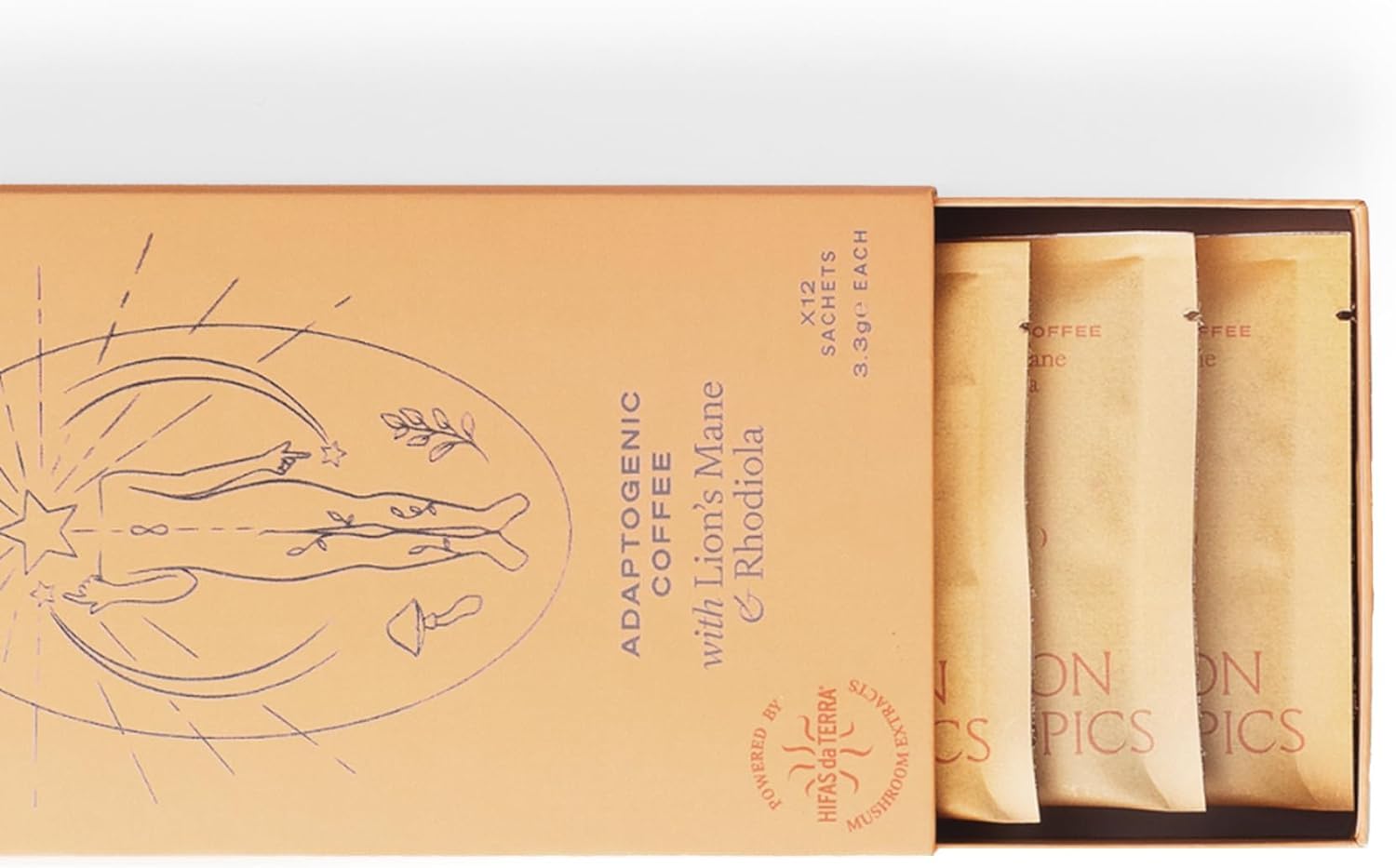 London Nootropics - Flow - Adaptogenic Mushroom Coffee with Lion’s Mane & Rhodiola - 12 Sachets