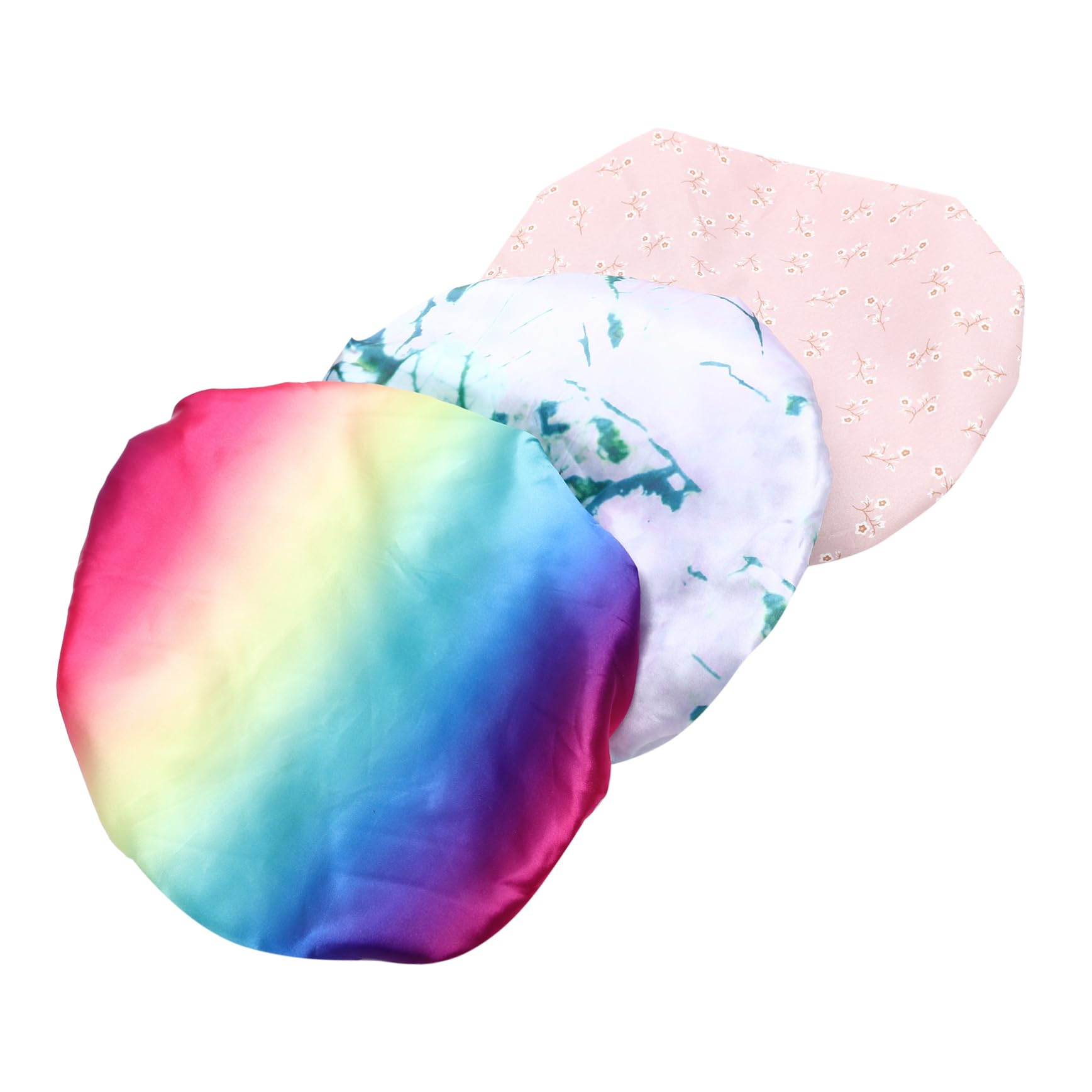 FRCOLOR 9stücke Teiliges Duschhauben Für Frauen Wiederverwendbare Elastische Badekappen Wasserfeste Haarkappen Bunten Designs Regenbogen Frisch- Für Jeden Anlass Und Kopfumfang