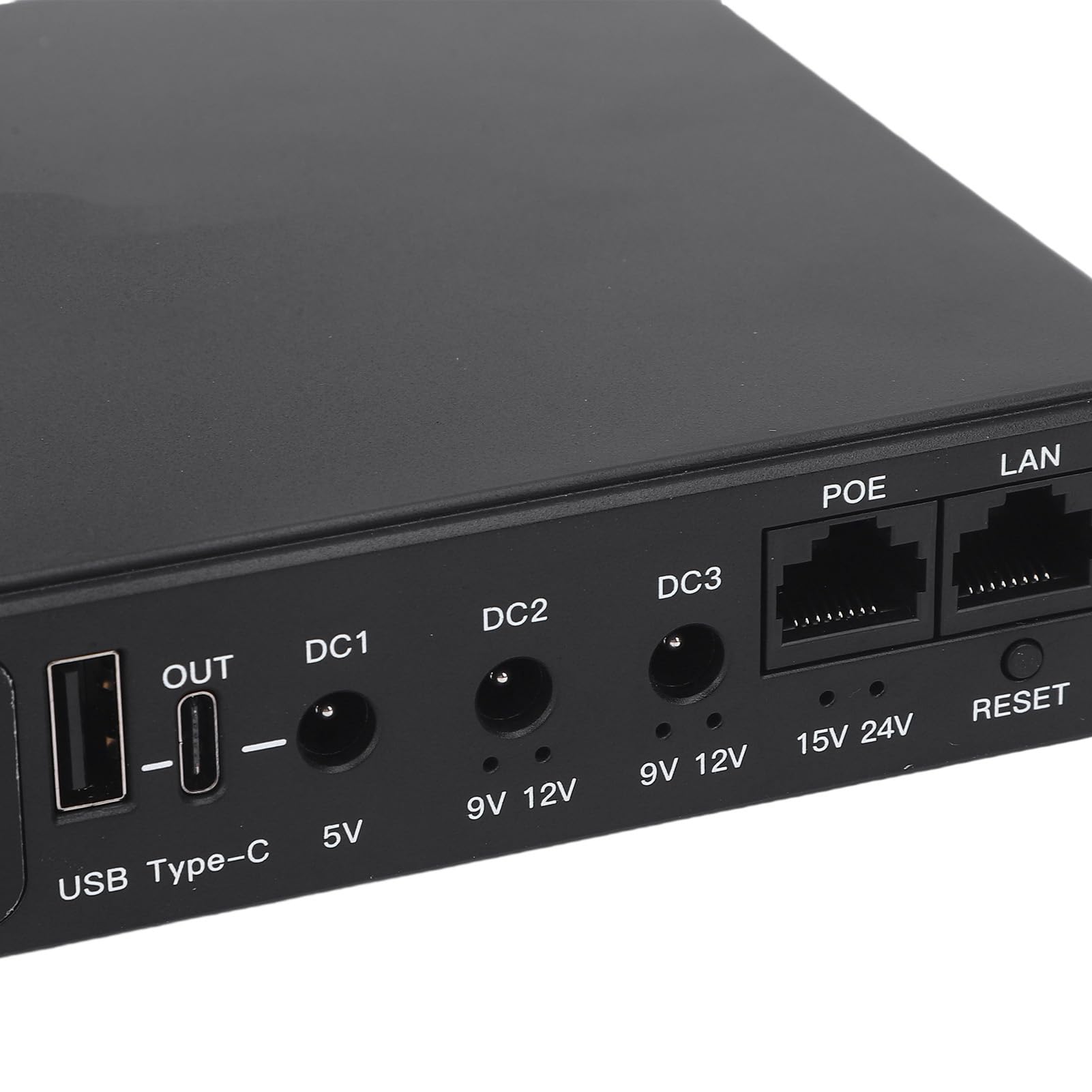 Mini UPS Batería de Respaldo Fuente de Alimentación Ininterrumpida 18000 MAh con Carcasa Ignífuga Pantalla Digital HD Salida DC USB PoE para Enrutador Módem Cámara de Seguridad (Enchufe de