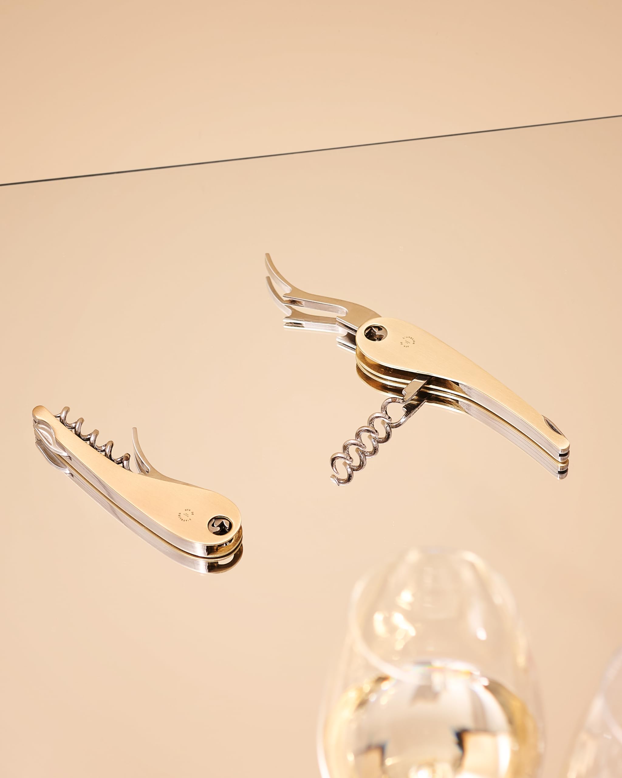 L'ATELIER DU VIN - Soft Machine Brass - Sommelier-Korkenzieher aus Stahl und Messing