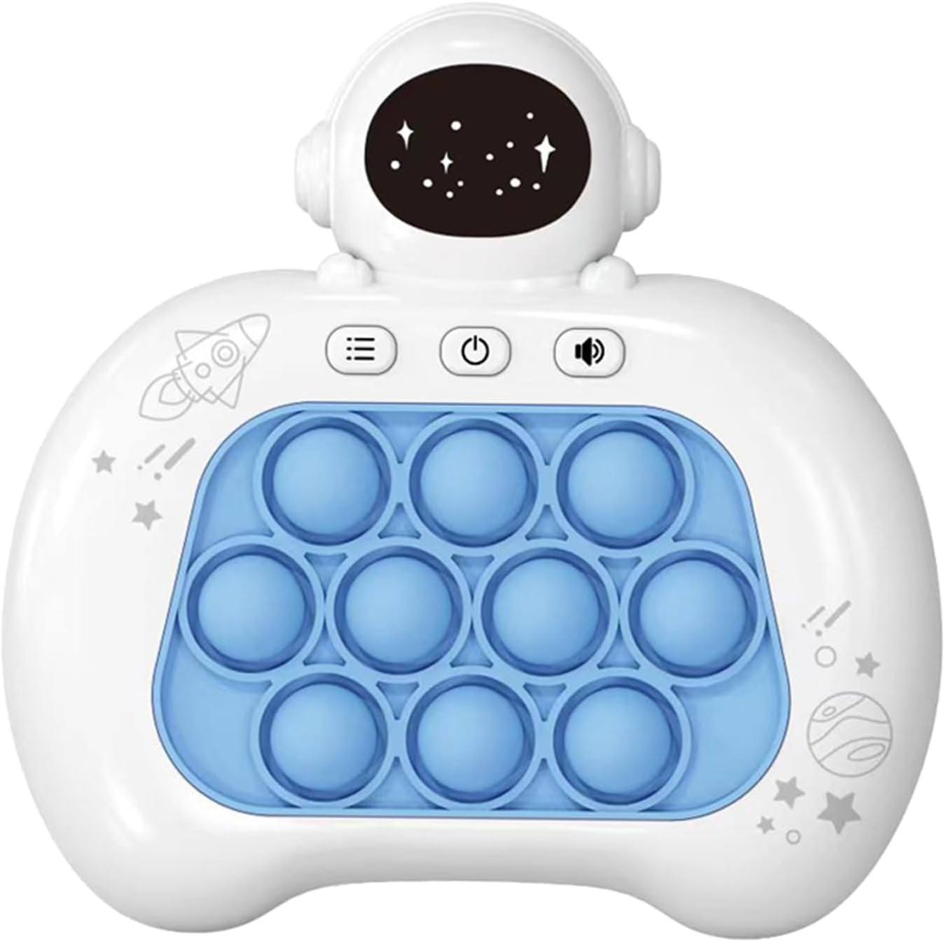 Kiditos Quick Push Bubble Pop Popit Game Interactive Squeezing Stress Relief Toy with Music and Light (Astro, Blue) (B0CKYW4J75) Amazon Price History, Amazon Price Tracker