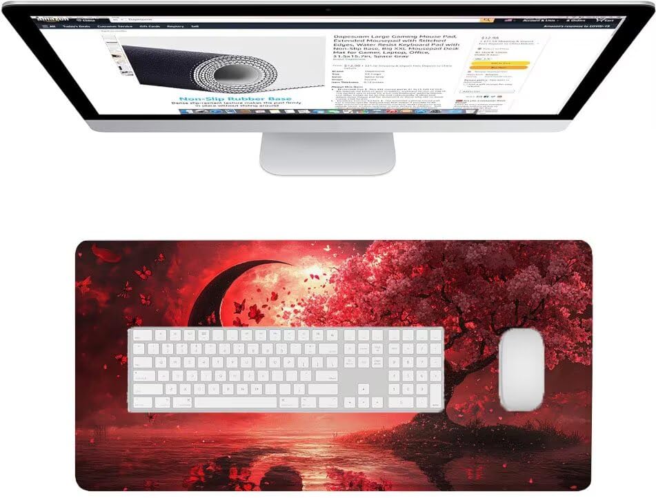 Mouse pad avec base caoutchouc antidérapante pour ordinateur