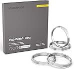 Hubcentric Rings (Pack of 4) - 57.1mm ID to 66.6mm OD - Silver Aluminum Hubrings - for 57.1mm Hubs and 66.6mm Wheels - Compatible with Audi Volkswagen VW BMW Chrysler Dodge Pontiac