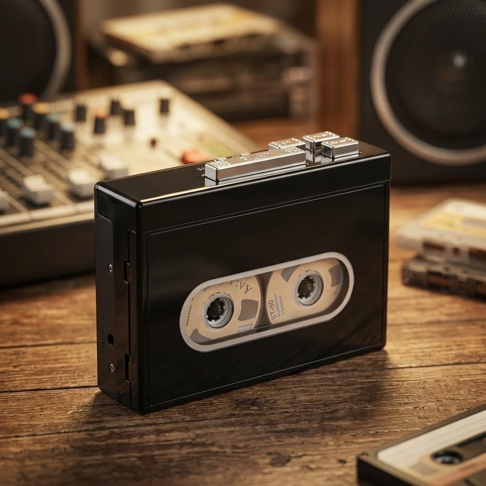 Reproductor de Casete para retro Metal USB Grabación MP3 Reproductor
