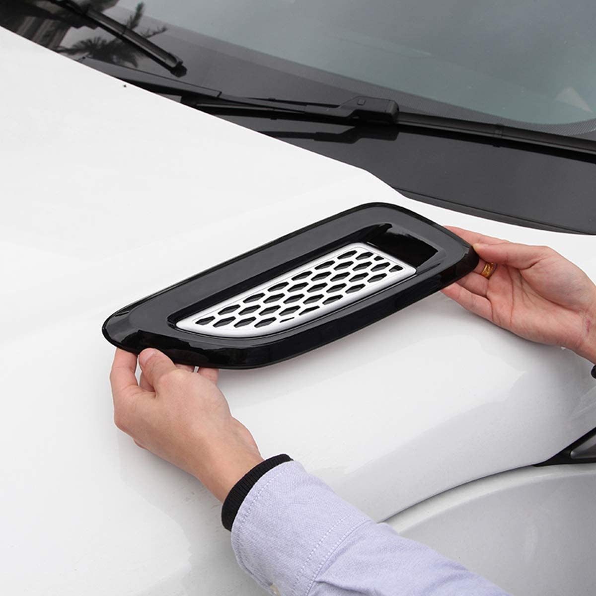 Rejillas De Ventilación Laterales Para Mercedes CLS C257 - Par De Rejillas Estilo Fibra Para Parachoques Delantero