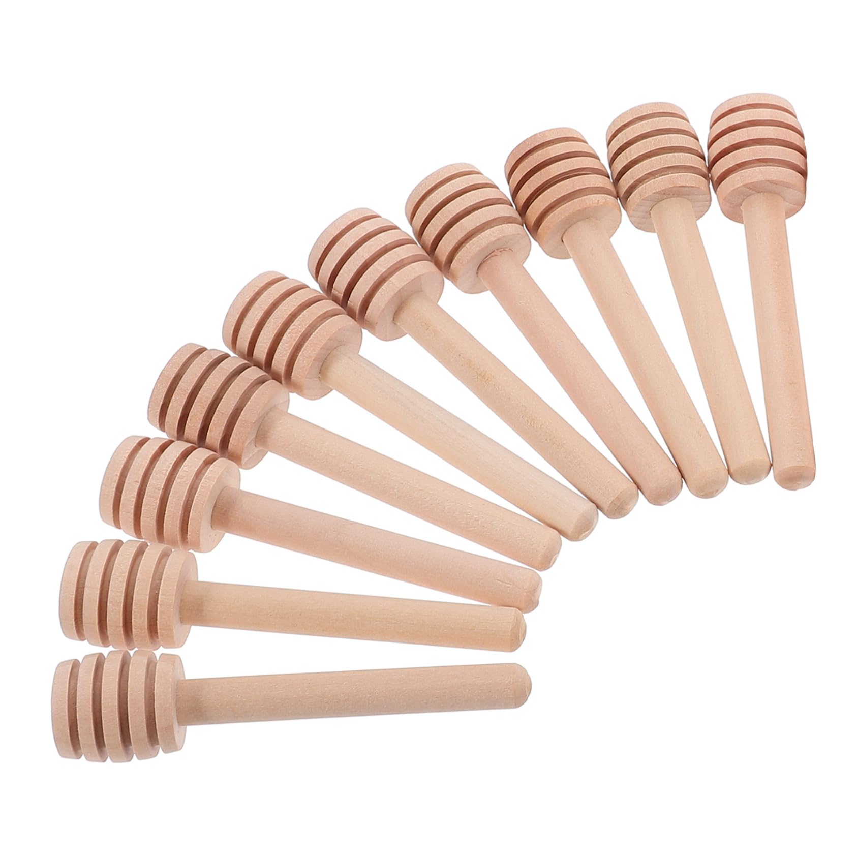 OKUMEYR Honey Stick Spoon Set 20pcs Wooden Multipurpose for Tea Coffee Stirring