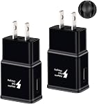 Bloc de recharge rapide, USB Adaptive Fast Charger Box Android Cell Phone Wall Quick Tablet Chargeur Plug Adaptateur Compatible Samsung Galaxy S10 S9 S8 S7 A13 A16 Remarque 8 9 10 LG G7 Plus EP-TA20JBE (2 Boîte)