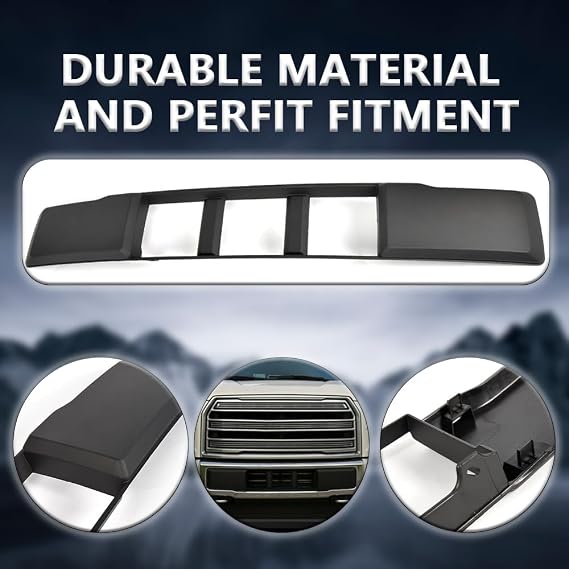 ALLGOOD Black Front Bumper Lower Grille Grill Trim Panel | Compatible with Ford F150 2015 2016 2017 Grill Trim