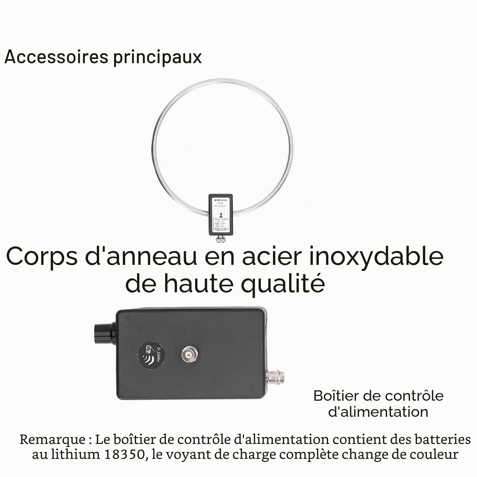 Antenne Radio à Ondes Courtes 3 à 30 MHz Antenne à Boucle en Acier Inoxydable Antenne de Réception Active Antenne à Ondes Courtes en Boucle pour Balcon sur Le Toit