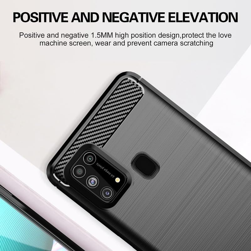 Image of Hybrid Carbon Fiber Back Case for Samsung Galaxy M31 / F41 (Black)