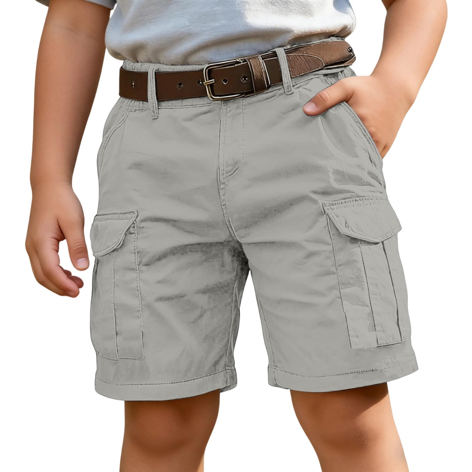 Pantalones cortos cargo multibolsillos verano ropa infantil exterior 6
