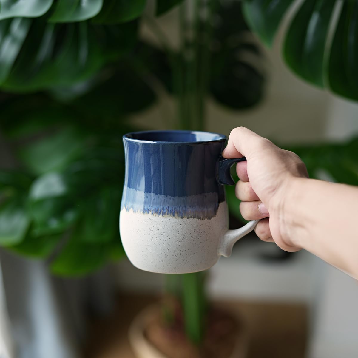 Amazon.com: Bosmarlin Extra Large Ceramic Coffee Mug, 26 Oz, Dishwasher and  Microwave Safe, Big Oversized Tea Cup, Reactive Glaze (Deep Blue) : Home &  Kitchen