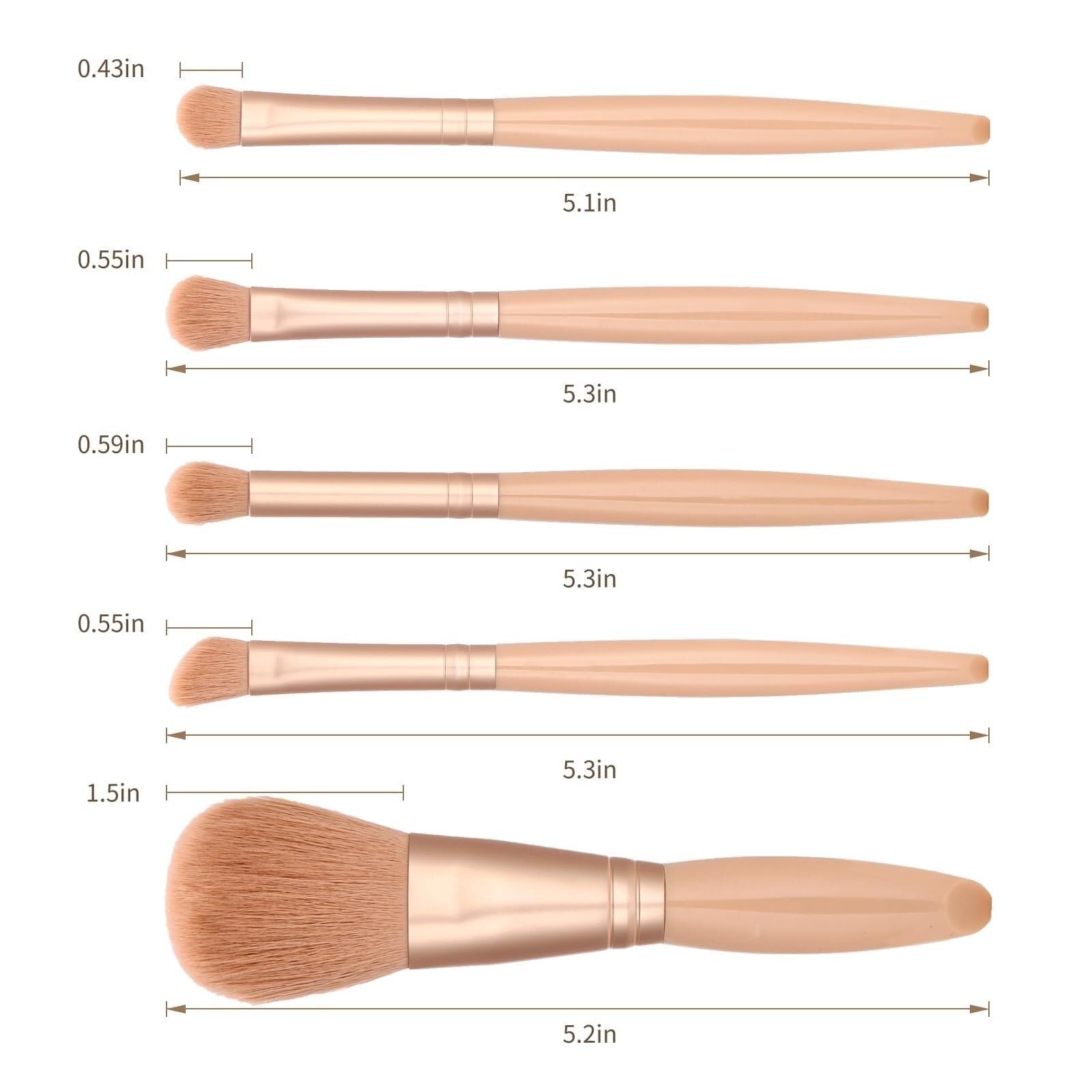 Pinsel Werkzeuge Reise-Make-up-Pinsel-Set, Lidschatten-Make-up-Pinsel, Weicher Pinsel, Basic-Make-up-Pinsel Gesichtsbemalung(A)