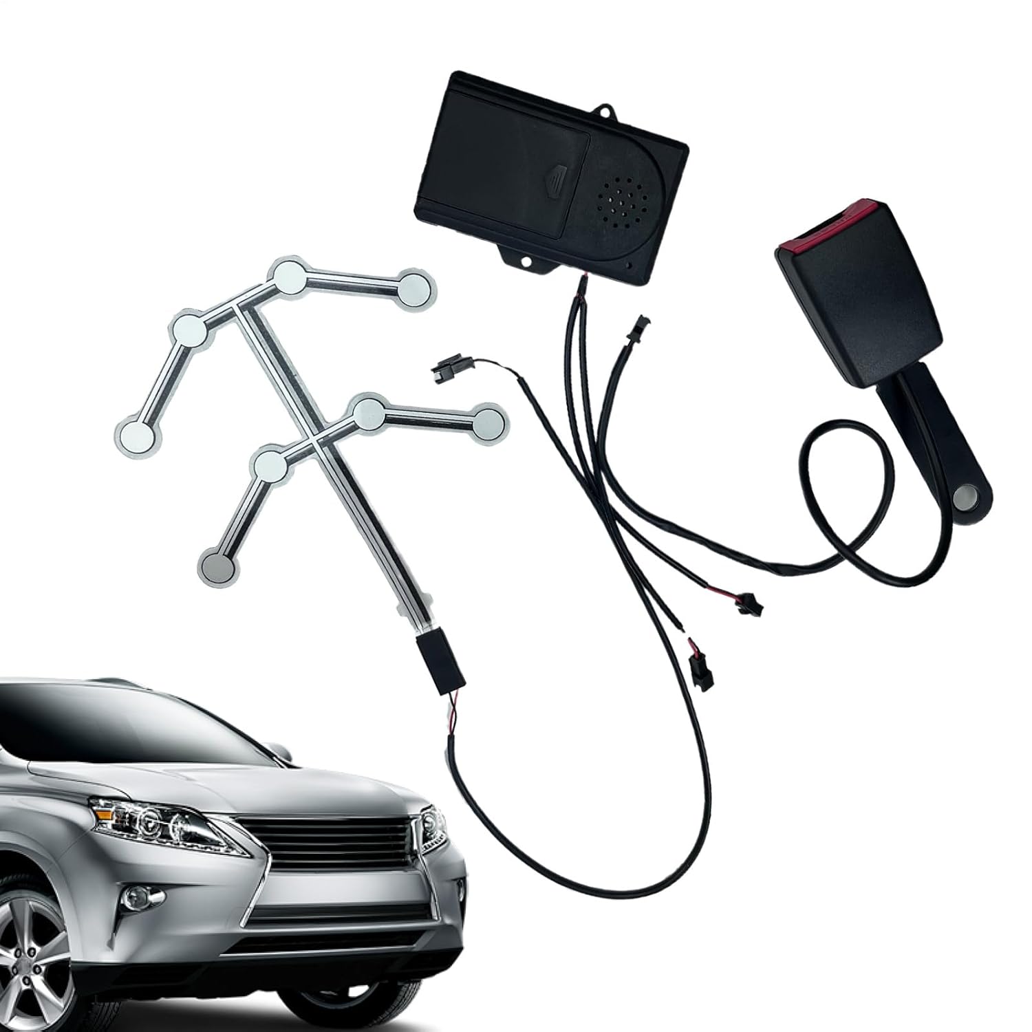 Seat Belt Sensor, Car Seat Occupancy Detection Device for Automotive, Bus, and Truck, Quick Response Pressure Sensor with Safety Alarm Function for Passenger Seats and Massage Chairs