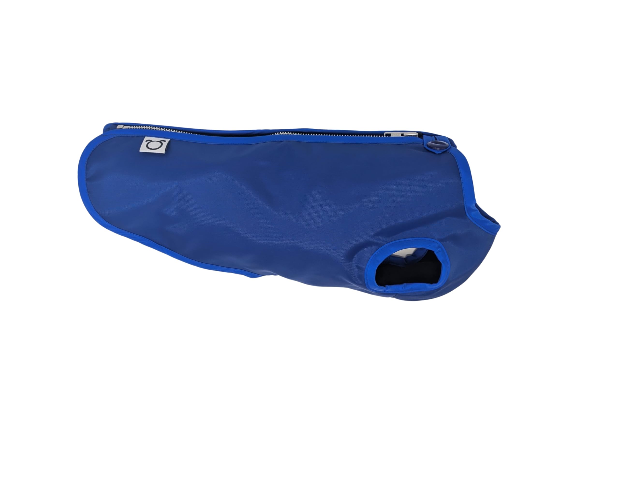 Doggie Coats Waterproof Fleece Lined Dog Raincoat, Dachshund Step In Design (Blue, 14 inch)