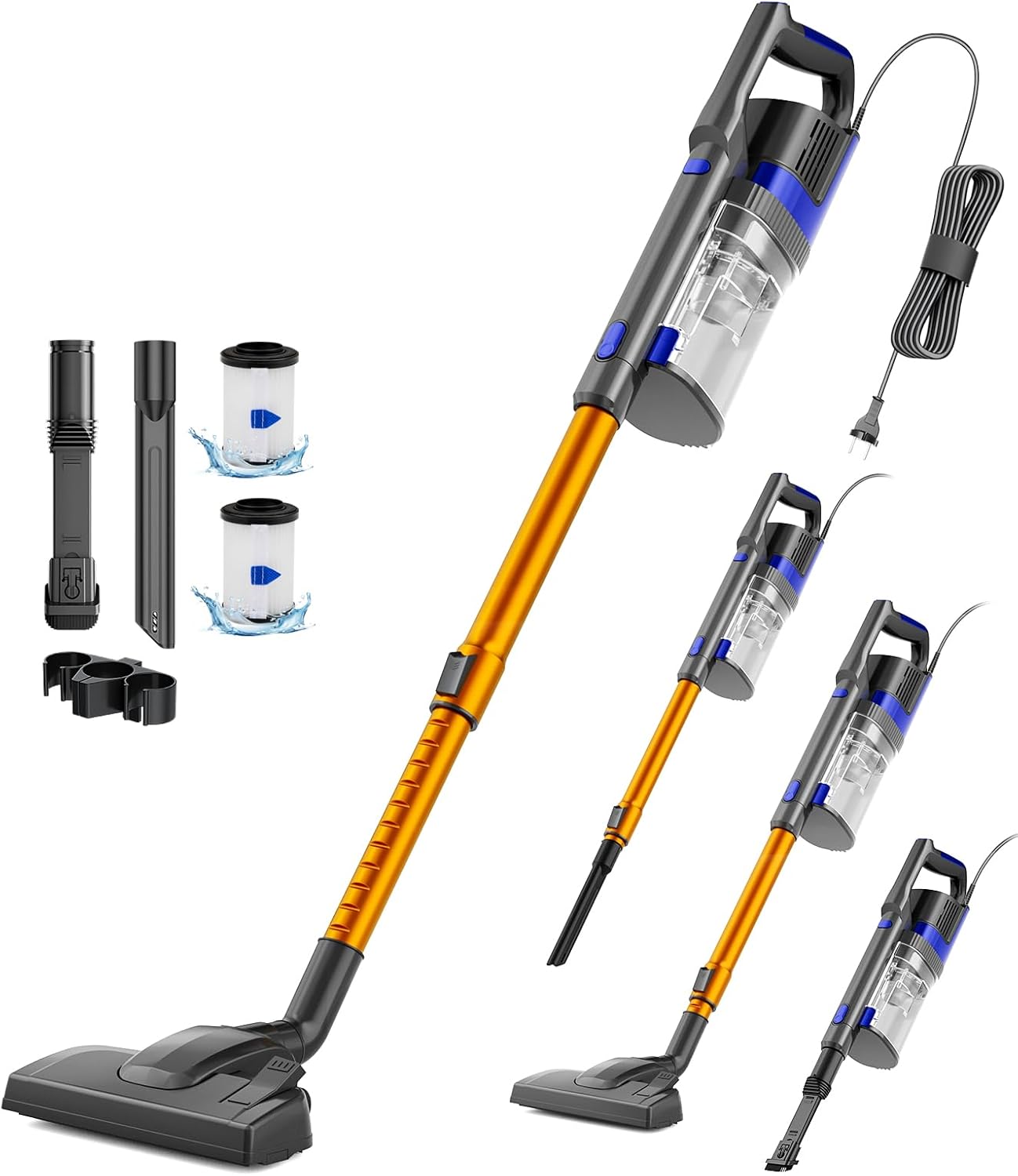 Aspiradora con cable 60KPa 680W depósito 800ml doble asa para suelos duros