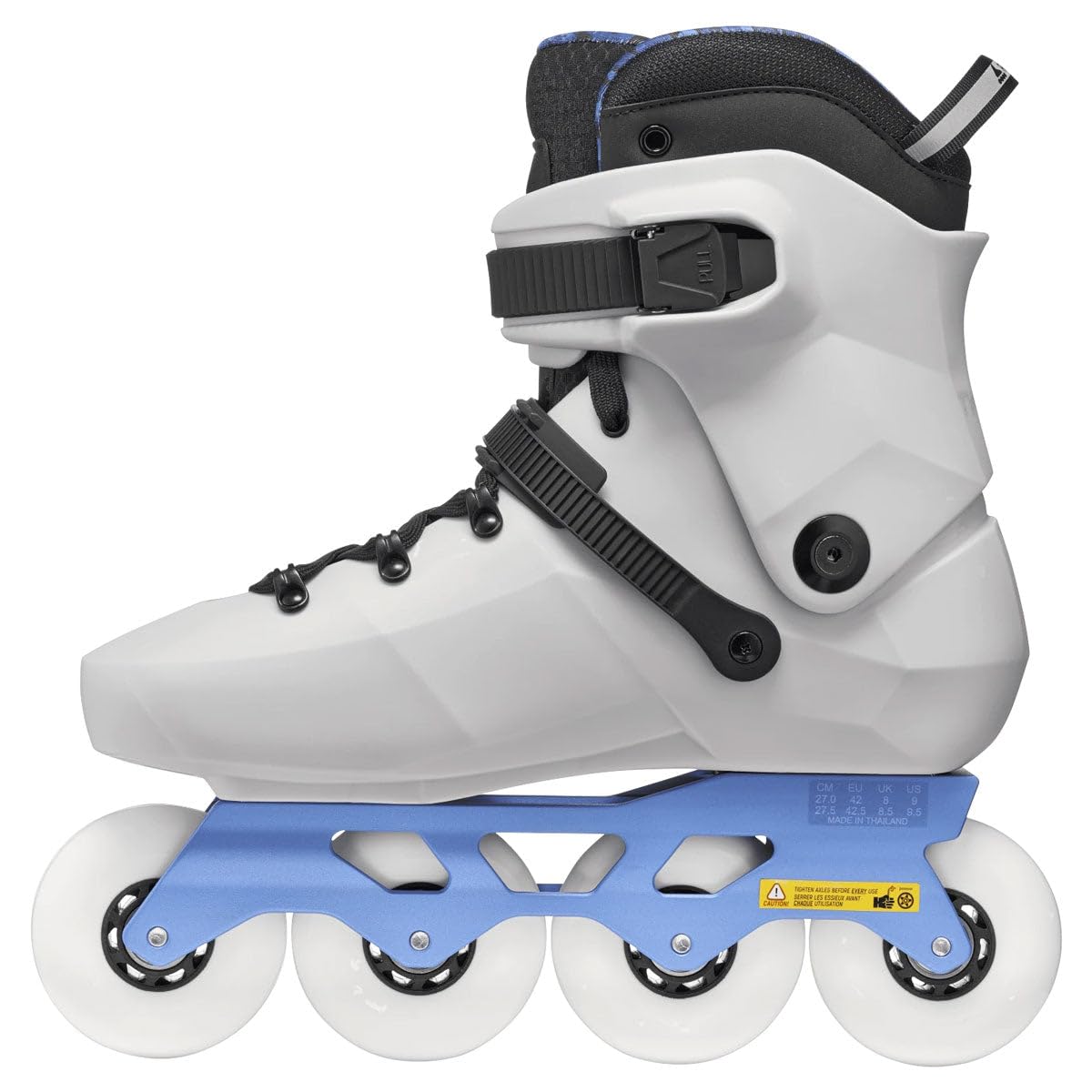 Rollerblade Patines en Línea Freeskate Twister XT - Máximo Control Urbano y Ajuste Preciso - Bota Rígida, Guía de Aluminio y Ruedas 80mm - Gris Claro/Violeta