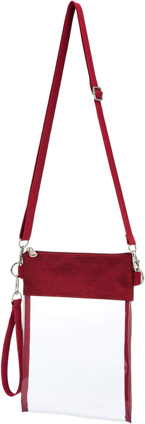 Clear Stadium Approved Crossbody Bag Transparent Tote Purse for Work Concert Sports