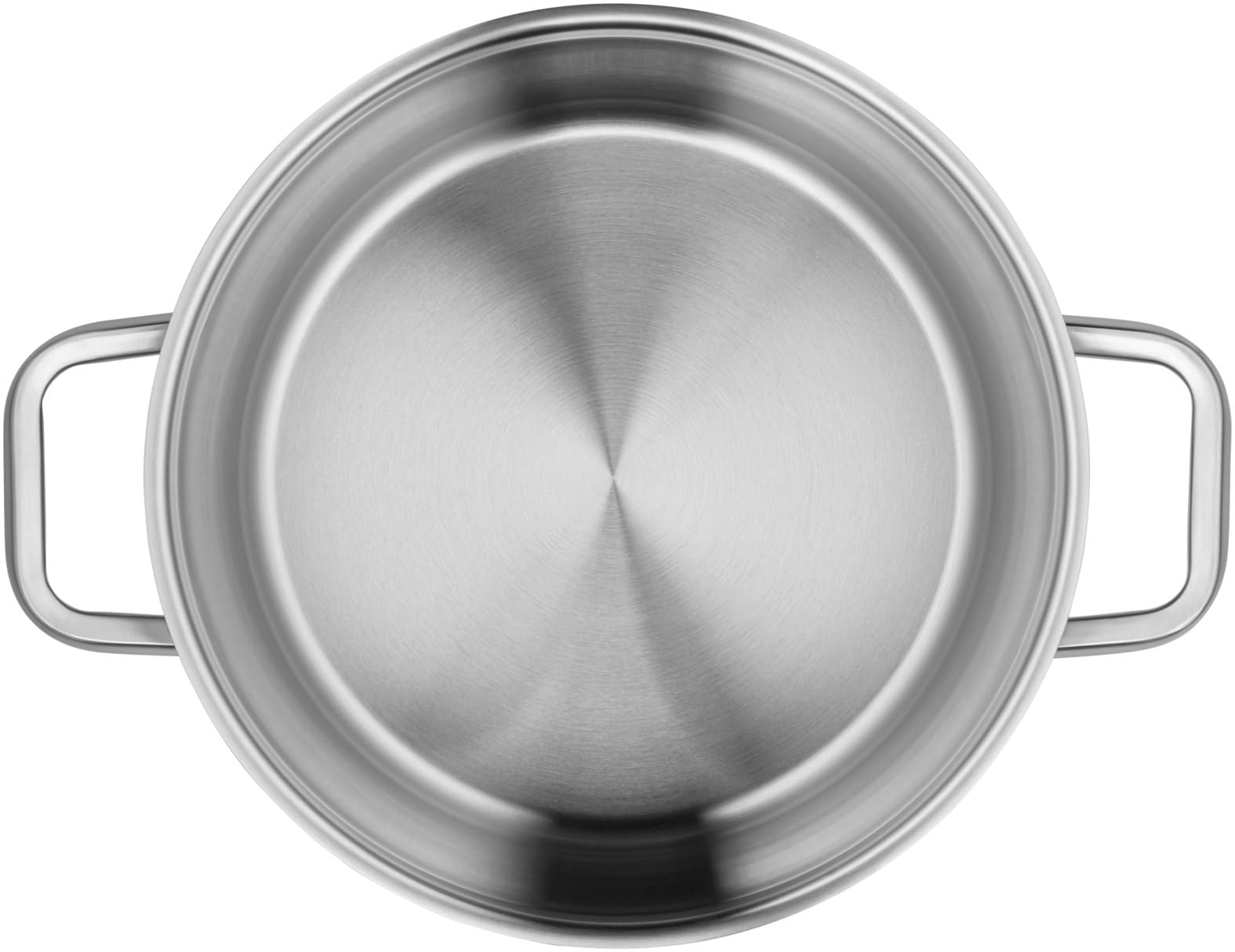 WMF Iconic Grande marmite 24 cm, couvercle en métal, marmite à induction 5,6 l, grande casserole en acier inoxydable Cromargan poli, non revêtu