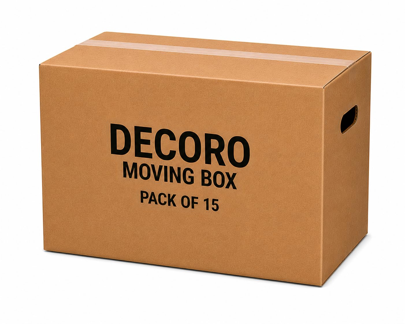 Large Reusable Cardboard Storage Packing Moving House Boxes 52cm x 30cm x 30cm with Handles - 52x30x30cm Box Mailer 47 Litres Capacity moving boxes large strong-Pack of 15 boxes