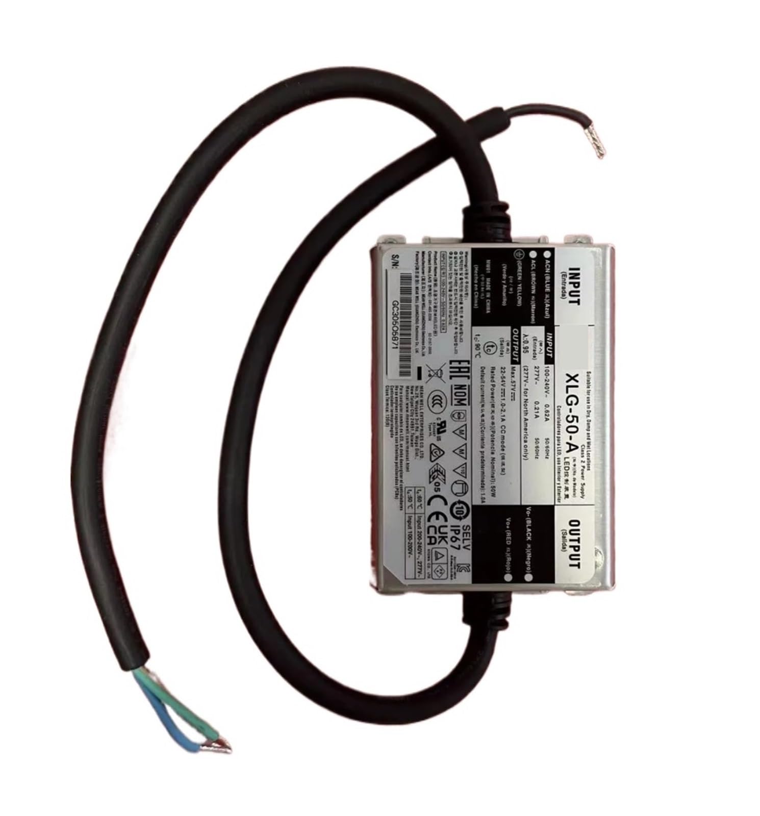 XLG-50-AB driver de puissance 50 W pour éclairage de jardin