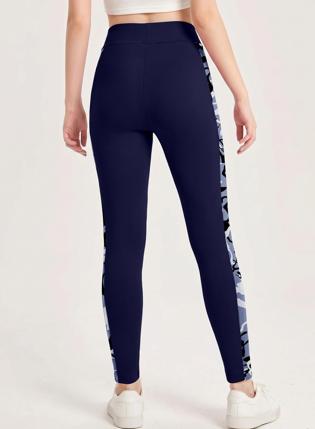 blibean Girls Athletic Leggings, High Waisted Yoga Pants Size 6-15 Years