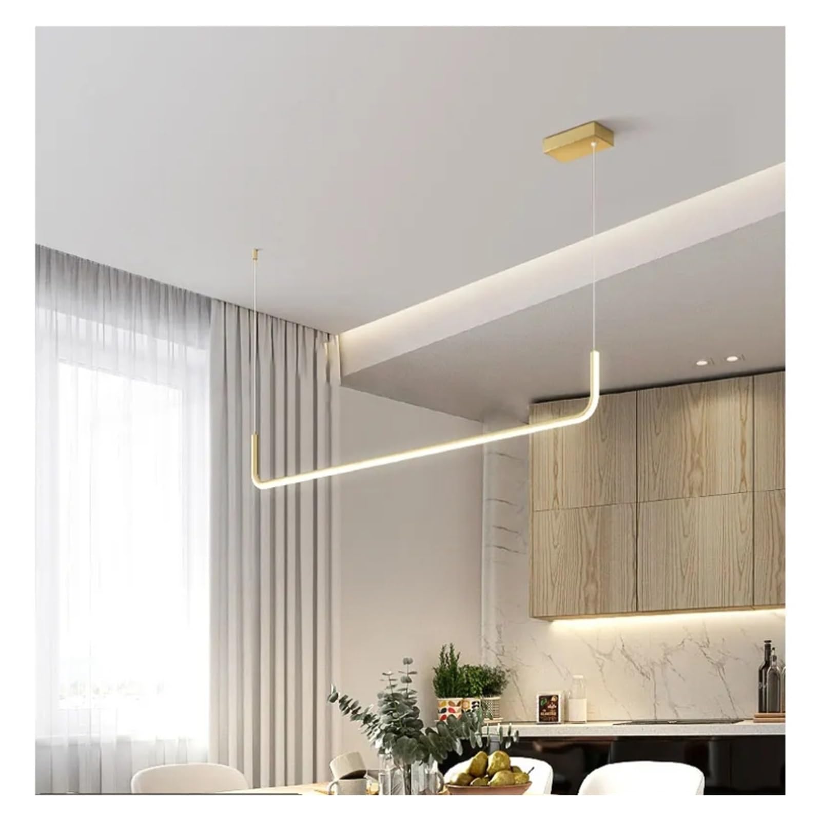 Lustre LED dimmable pour table à manger et cuisine moderne - 8