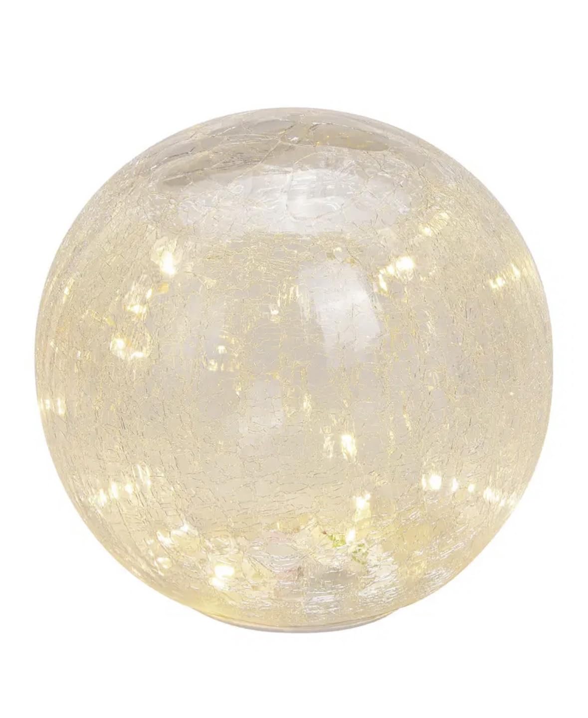 Dekorative Kugel aus Glas, mit Lichtdekor, LED Kugel, Home Deko, Wohnraumdekoration versch. Farben & Größen (Klar, 20 cm)