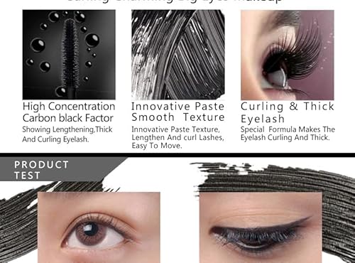 Walulan Silver Aluminium Tubing Big Eyes Makeup Silky Mascara,Mascara Black Volume And Length, Voluminous Lashes, No Clumping, No Smudging,Mascara Waterproof #TOP3