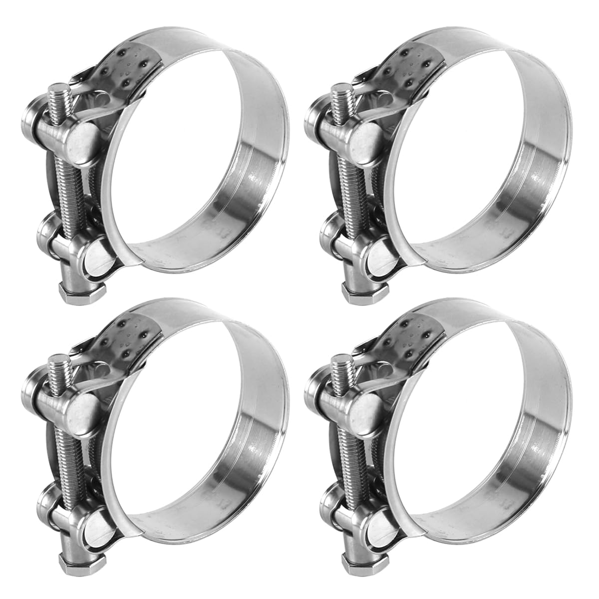 Muiltvoe Stainless Steel 201 Heavy Duty Hose Clamp 68-73mm Metal Hose Clamp for Automotive Industrial Pipes and Machinery